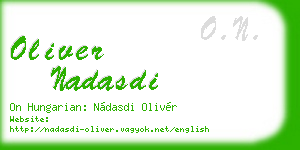 oliver nadasdi business card